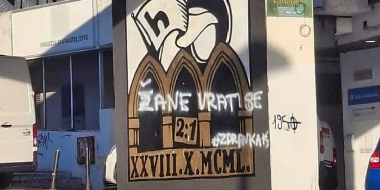 Novi natpis osvanuo na muralu Torcide na Gripama: “Žane vrati se”