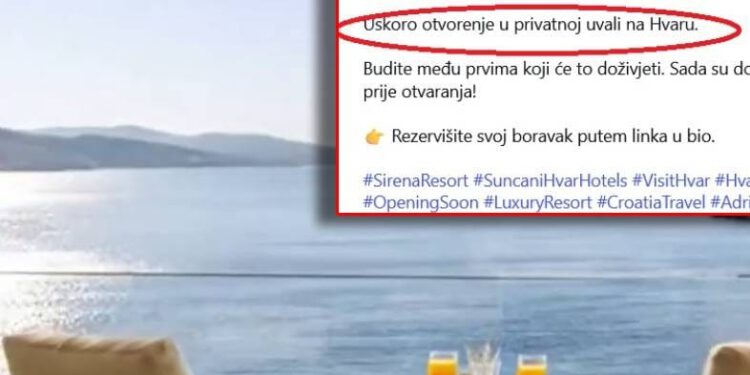 Oglašavaju boravak u “privatnoj uvali” na Hvaru