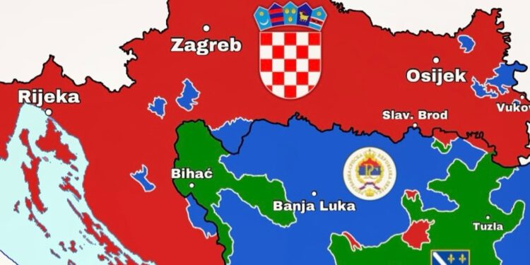 Širi se nova karta Bosne i Hrvatske: ‘Ovo je sve srpska zemlja’