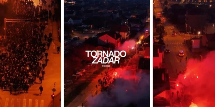 Slobodna Dalmacija – Tornado i Torcida priredili vatreni korteo: pogledajte ulice Zadra uoči utakmice sa Crvenom zvezdom