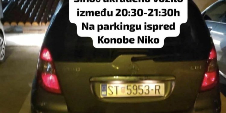 Slobodna Dalmacija – Ukradeno mu auto ispred konobe, a mještani odmah komentirali: ‘Kad vidi šta je ukra, vratit će ga brzo’