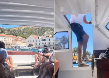 Turisti snimili skipera koji taksi brod s Hvara vozi