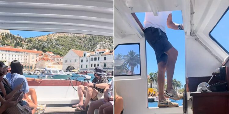 Turisti snimili skipera koji taksi brod s Hvara vozi