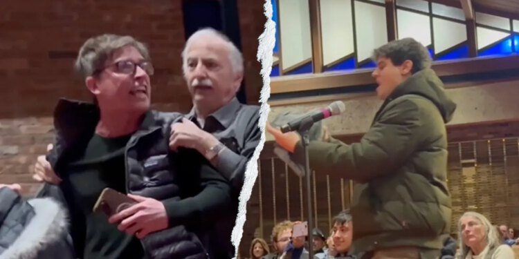 Zastupnik Tom Suozzi zafrkavao se u hramu na Long Islandu oko glasovanja o financiranju ICE-a