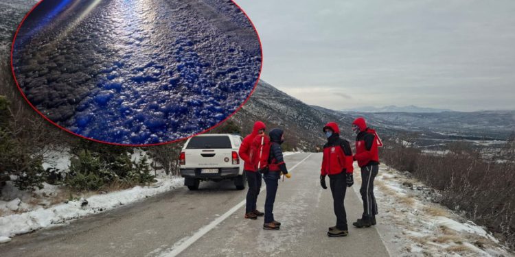 Zbog crnog leda na cesti i bure evakuirana obitelji s dvoje djece