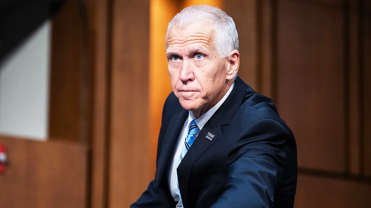 Sen. Thom Tillis, RN.C., u sali za saslušanja Senatskog odbora za pravosuđe.