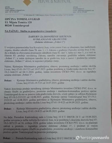 Zahtjev za uklanjanje građevine upućen 6. 10. 2025.