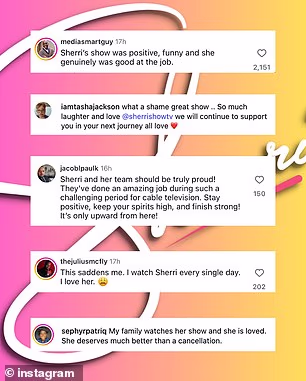 Ovog je tjedna na Instagramu napisala: 'Vau! Potpuno sam preplavljen izljevom ljubavi prema meni i The @sherrishowtv'