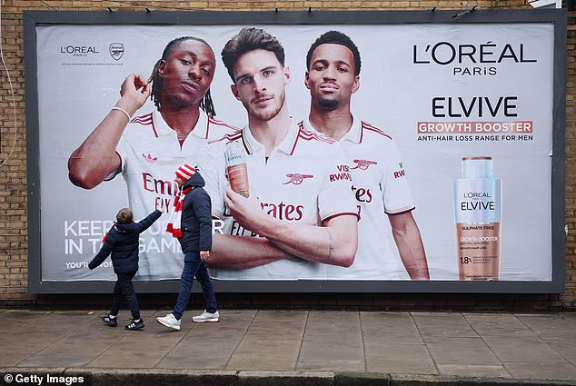 As an ambassador for L'Oreal, his face beams down from billboards and London buses