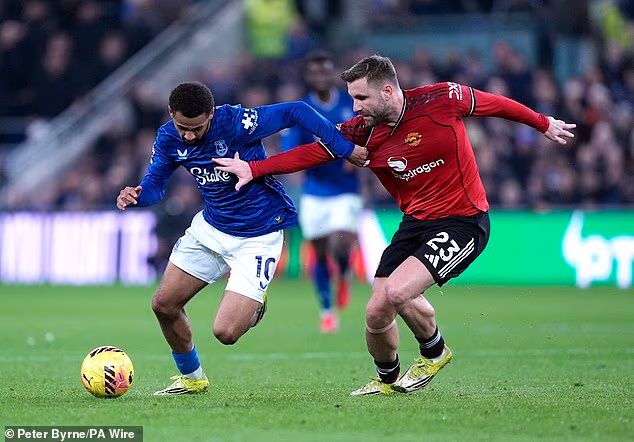 Iliman Ndiaye (lijevo) nije učinio dovoljno da smeta Lukeu Shawu (desno) u njihovom meču na desnoj strani