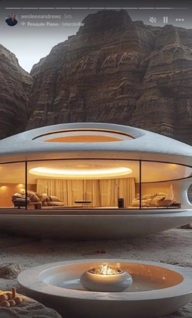 Poslovni čovjek u stilu Waltera Mittyja potom je podijelio sliku otmjenog stana u pustinji Dubaija