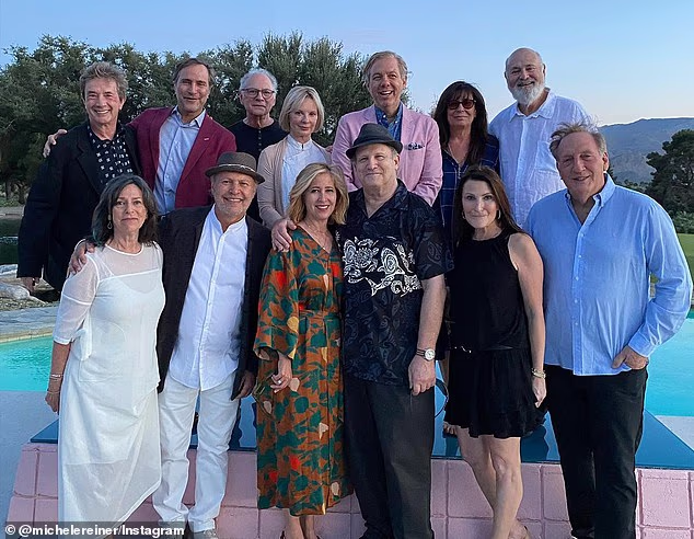 Martin je prikazan gore, lijevo, dok su Rob i supruga Michele Reiner prikazani gore, desno