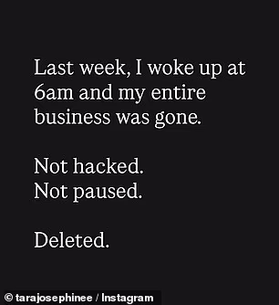 Bivša reality TV zvijezda i profesionalna sirena otkrila je vijest na svom osobnom Instagram računu u petak navečer, tjedan dana nakon što je njezina poslovna stranica Mermaid Tarielle uklonjena