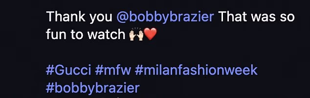 Brižni otac napravio je odu svom sinu modelu nakon što je postigao svoju prekretnicu na modnoj pisti ranije ovog tjedna, podijelivši neke zapanjujuće fotografije iz dana