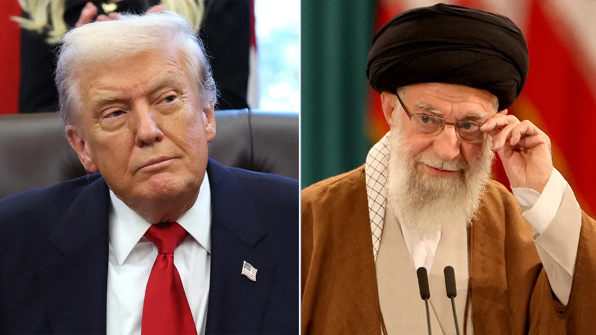 Donald Trump i Ali Khamenei prikazani u podijeljenoj slici