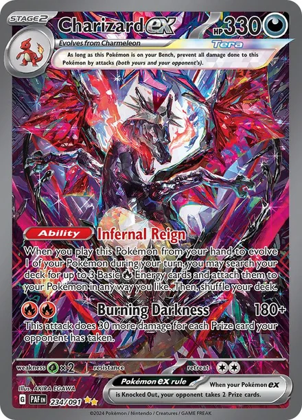 Charizard ex Posebna ilustracija Rijetka (Paldean Fates 234/091)