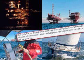 Jedriličarska škola iz Pule organizira jedrenje oko plinskih platformi