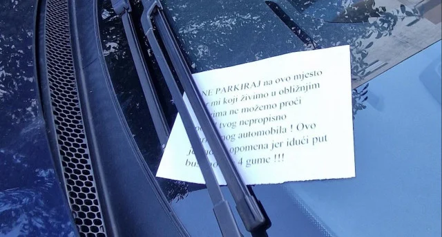 Opomena vozaču u Mostaru: ‘Idući put bušimo sve četiri gume’