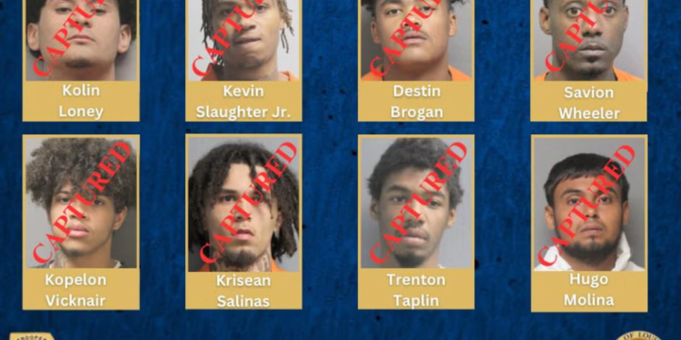 Osam zatvorenika – uključujući četiri optužena za ubojstvo – ponovno uhvaćeno nakon velikog bijega iz zatvora u Louisiani