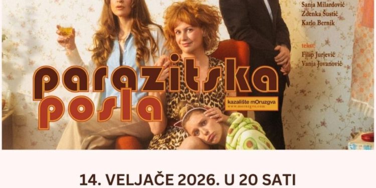 Ove subote Valentinovo u Dugopolju postaje urnebesno: „Parazitska posla“ stiže u Dom kulture!