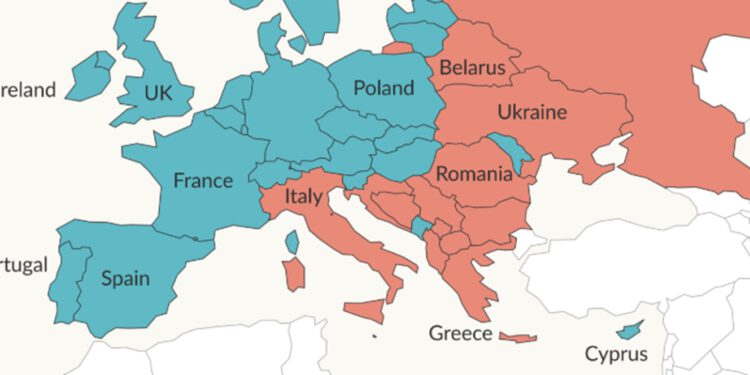Pojavila se nova karta Europe: Hrvatska iste boje kao Srbija i Bosna