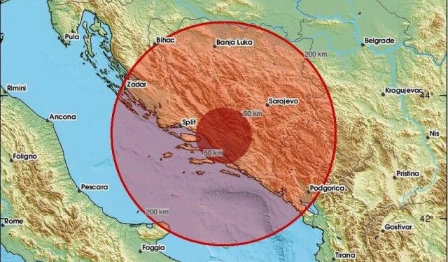 Potres zatresao Dalmaciju i Hercegovinu