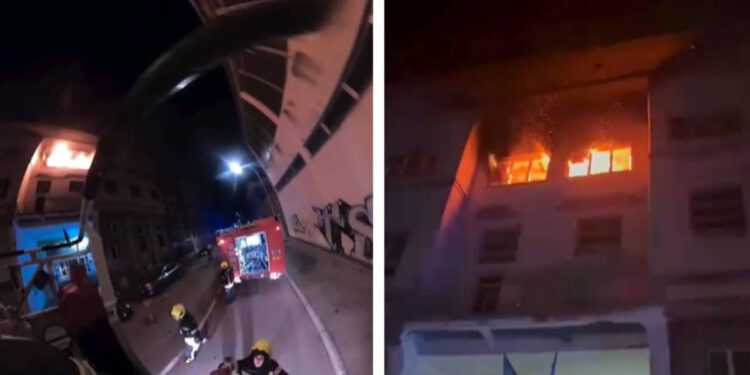 Riječki vatrogasci objavili dramatičnu snimku gašenja požara: "Penjali se na treći kat"