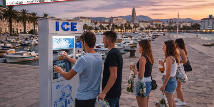 TURISTI, NE BRINITE! Prije zabrane noćne prodaje alkohola, splitska vlast je izglasala postavljanje ledomata za hlađenje brlje na rivi