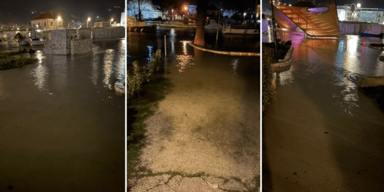 Trogir se suočio s neuobičajeno velikom plimom, vatrogasci na terenu cijelu noć