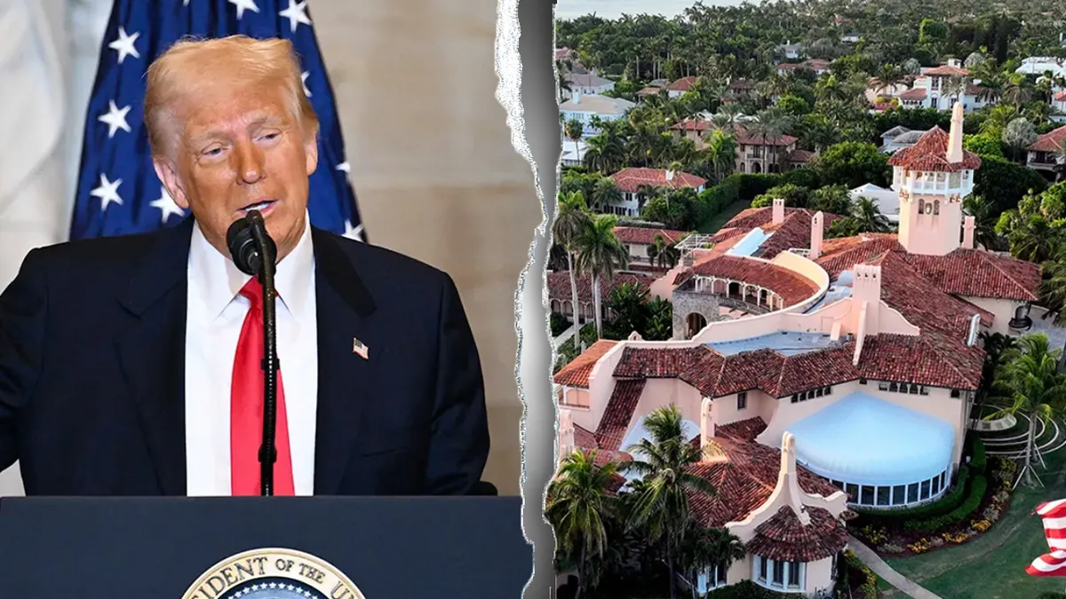 pogled iz zraka na imanje predsjednika Donalda Trumpa Mar-a-Lago podijeljeno Trump govori na Nacionalnom molitvenom doručku