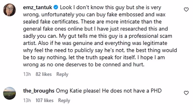 Komentari zvijezde potaknuli su mnoge obožavatelje da uzvrate udarac tvrdeći da Lee ima načina da stvori replike doktorata znanosti