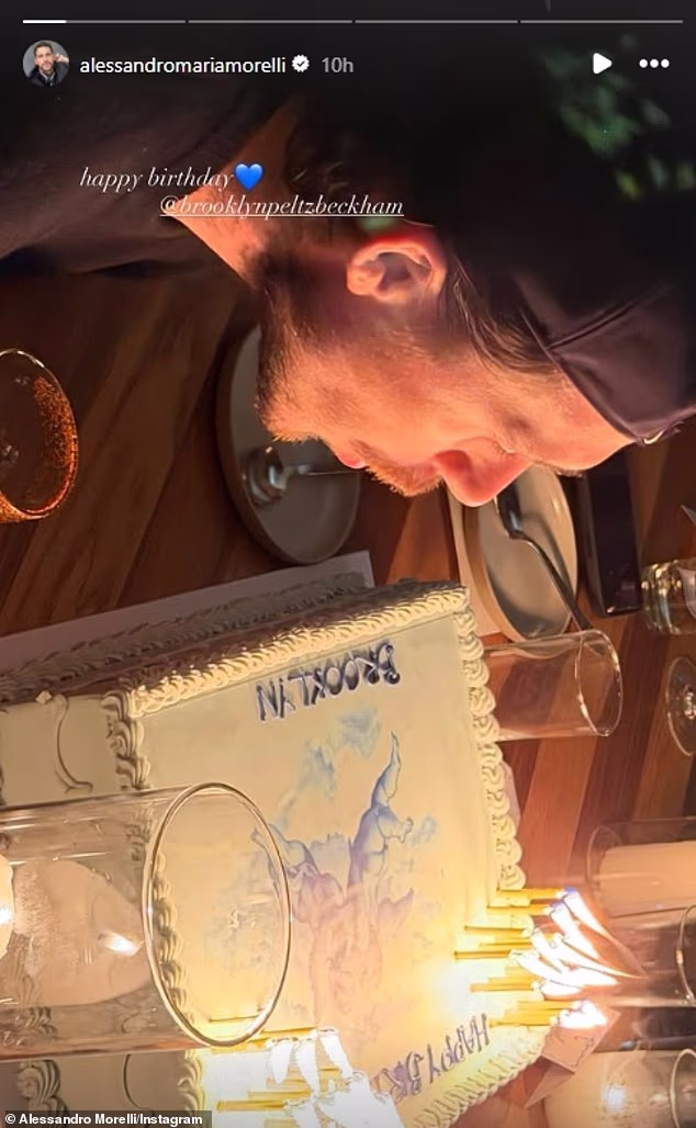 Alessandro, koji je režirao Nicolin nadolazeći film Prima, podijelio je snimku Brooklynove rođendanske torte koja je bila personalizirana logom njegovog ljutog umaka, Cloud 23