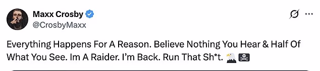 Čini se da je zvijezda Raidersa bacila udarac na glasine koje okružuju njegov 'neuspjeli' medicinski pregled