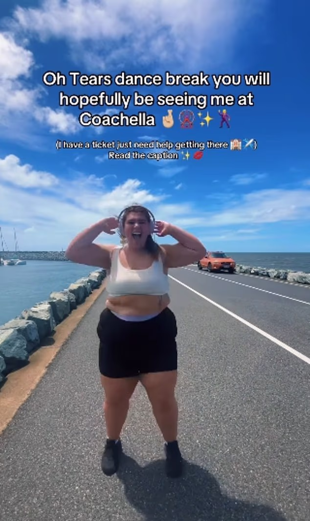 Prenijela je na Instagram video na kojem pleše uz hit pjesmu Sabrine Carpenter Tears, uz poduži natpis koji objašnjava da je već osvojila VIP ulaznicu, ali da ne može priuštiti troškove puta