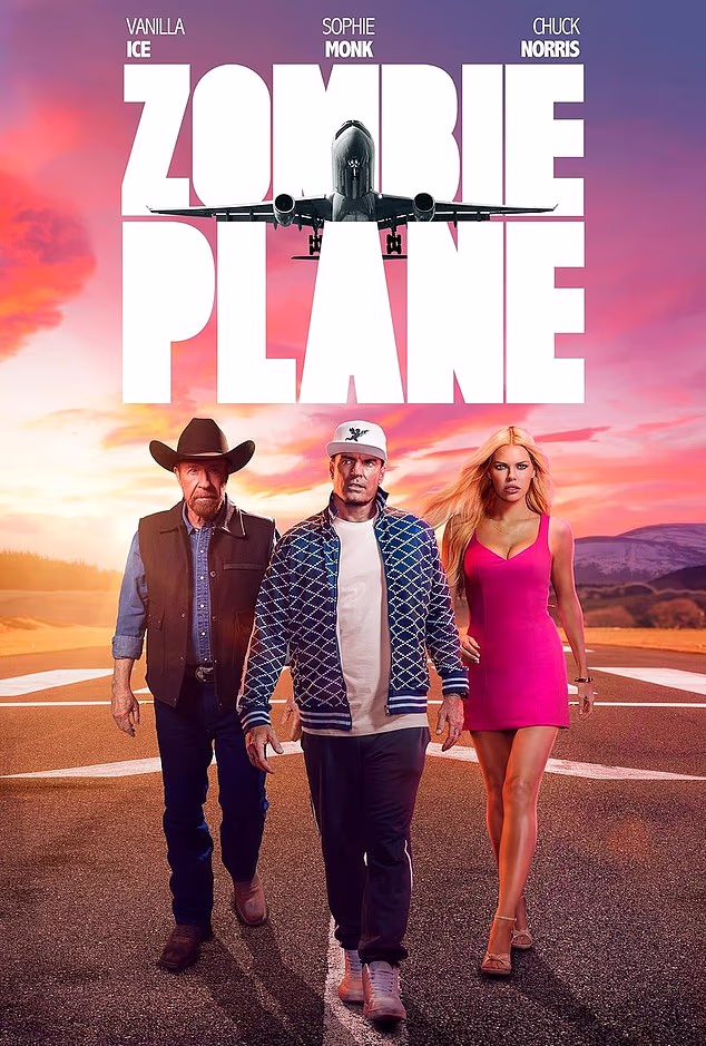 Film u kojem je Norris glumio šefa špijunske agencije koju čine slavne osobe, pokazao se kao njegova posljednja uloga. Također glume Sophie Monk (desno) i Vanilla Ice (u sredini)