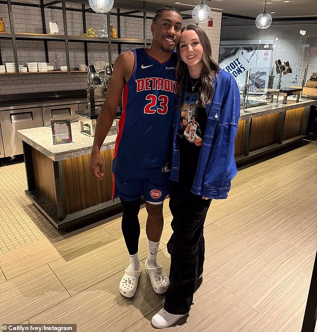 Ivey je prikazan uz svoju suprugu Caitlyn prije nego što je iz Pistonsa prešao u Bullse