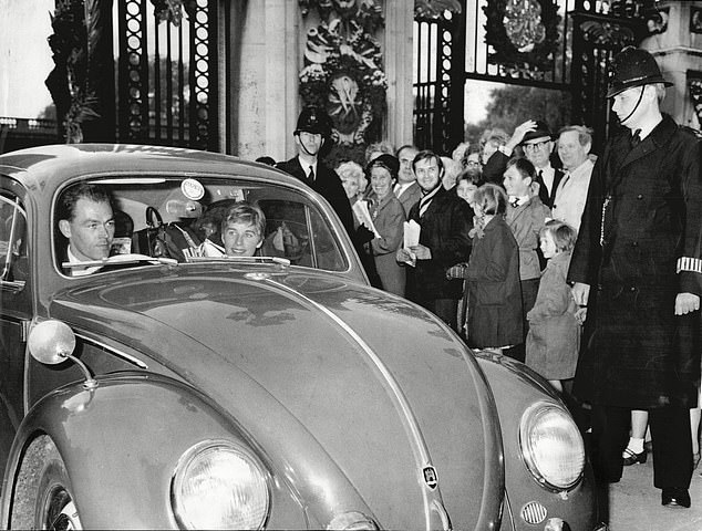 Rand attended a ceremony at Buckingham Palace shortly after her heroics in Japan