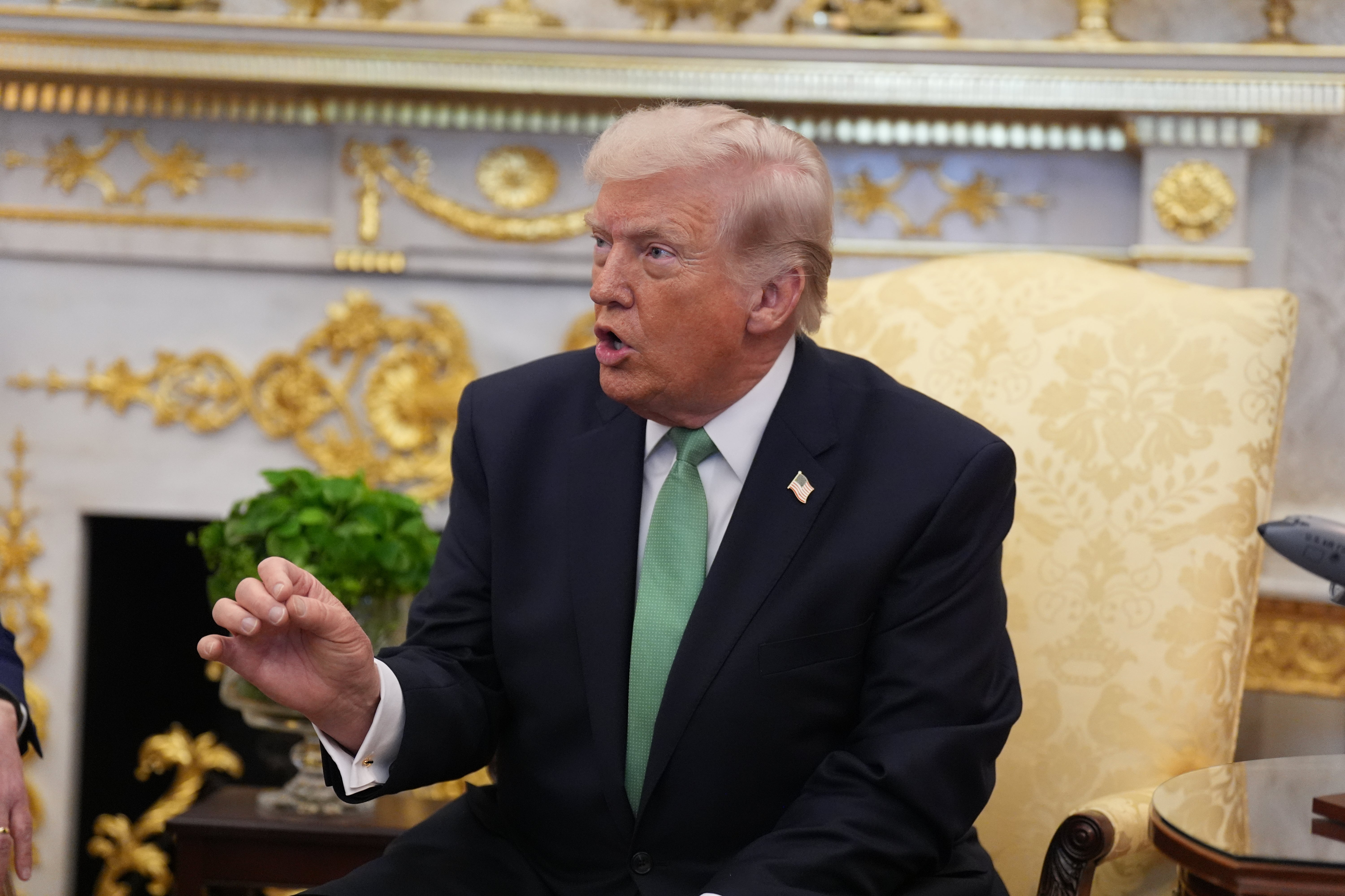 Trump je rekao da je zahtijevao da otprilike pola tuceta zemalja pošalje ratne brodove kako bi osigurali da brodovi mogu proći kroz Hormuški tjesnac