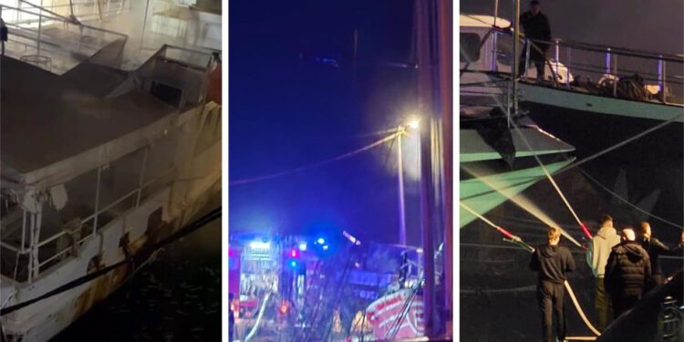 Buktinja ‘progutala’ brod nadomak Splita: Gasitelji se borili s vatrom, imamo snimke s mjesta događaja