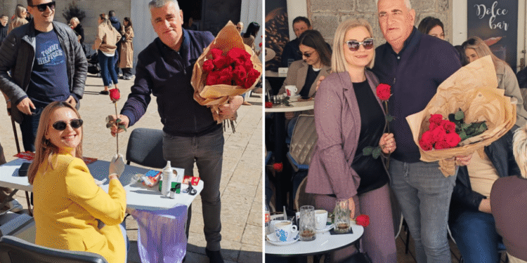 Bulj dijelio cvijeće ženama po Sinju