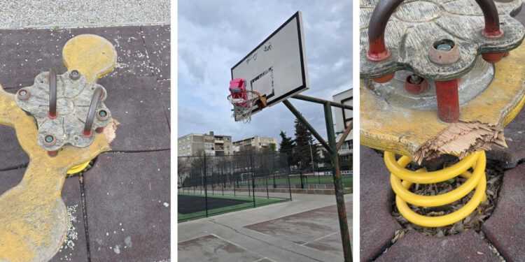 Dječje igralište na Brdima ponovno je meta vandala. Pogledajte kako izgleda