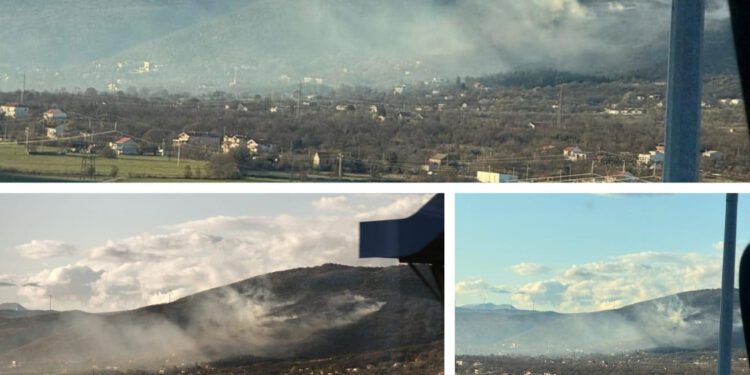 FOTO Planuo požar kod Biskog. Gori na brdovitom području