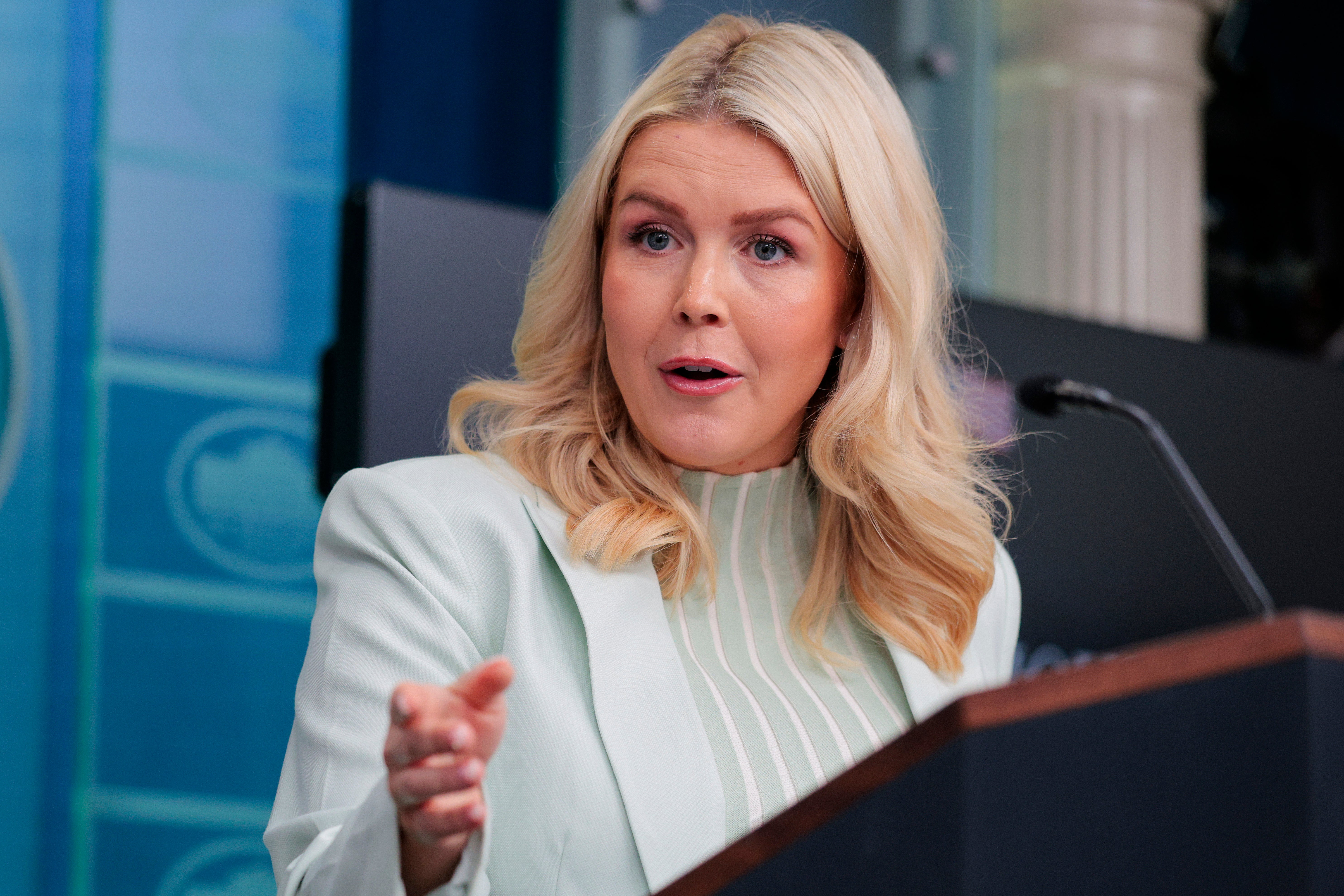 Leavitt je branio predsjednikov imigracijski program, koji je postao točka rasprave između republikanaca i demokratskih zastupnika tijekom pregovora o zatvaranju