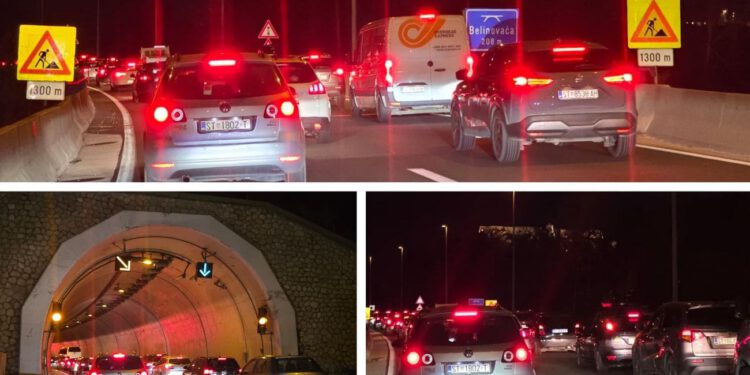 Kaos na brzoj cesti Solin – Klis: Kolona prema Splitu jedva se pomiče