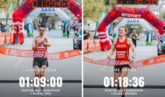 Pobjednici Mostarskog polumaratona ponovno Dračar i Hamel, kao i 2022. godine