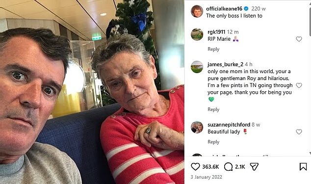 Roy Keane u žalosti jer njegova majka – ‘jedini šef kojeg slušam’ – umire okružena obitelji u irskom hospiciju