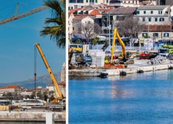 SPLITSKI MEGAPROJEKT Napreduju radovi na rekonstrukciji i proširenju Gata sv. Petra: Luka dobiva novi izgled i više prostora za putnike