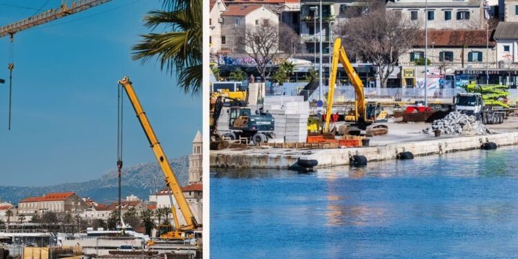 SPLITSKI MEGAPROJEKT Napreduju radovi na rekonstrukciji i proširenju Gata sv. Petra: Luka dobiva novi izgled i više prostora za putnike