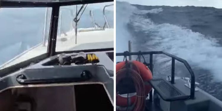 VIDEO Obalna straža po olujnom jugu hitno prevezla teško ozlijeđenog muškarca s otoka Visa do Splita