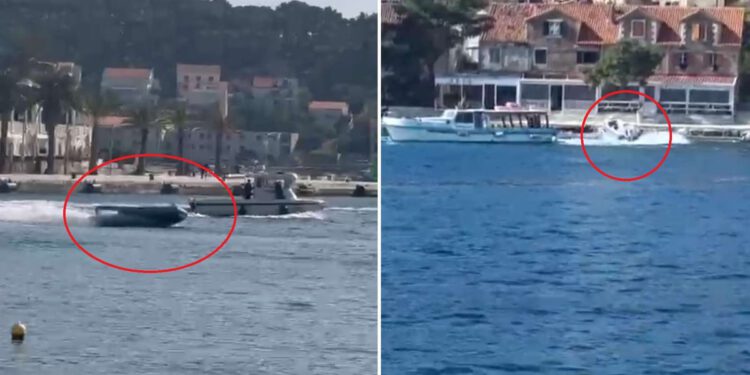 VIDEO Upravitelj brodice upao u more, pa gliser nekontrolirano jurio u krug i sudarao se s drugim plovilima u hvarskoj luci